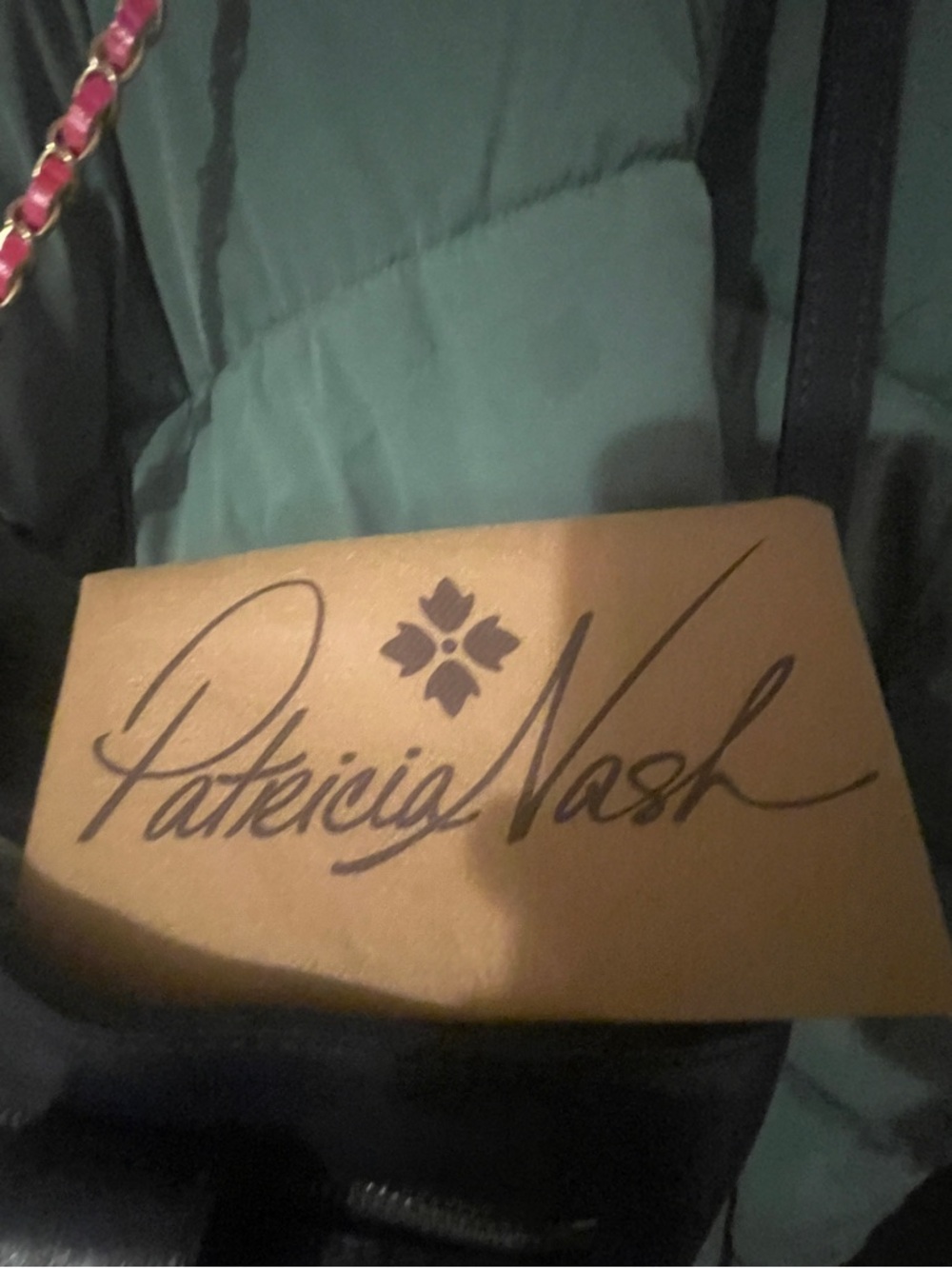 Patricia Nash Navy Leather Buckle Shoulder Bag - Picture 4 of 4